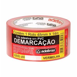 Fita Demarcação Solo 48x14 Vermelho 0007 Adelbras - RL