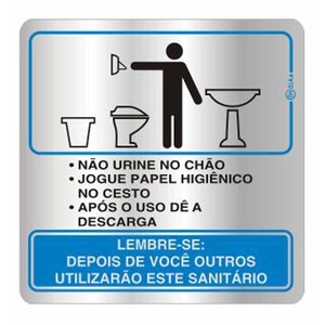 Adesivo Sinalizador Procedimento Sanitário Masculino C12005 Indika - UN