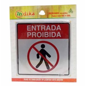 Adesivo Sinalizador Entrada Proibida 2017 Indika - UN