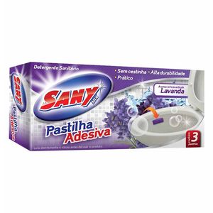 Pastilha Adesiva Sanitaria Lavanda / 3Un / Sany