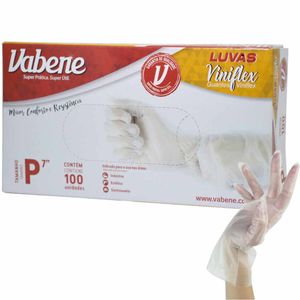 Luva Viniflex sem pó P 1530 Vabene - 100UN