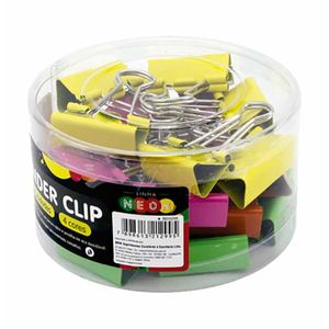 Prendedor Papeis Cores Neon 32mm BD3299 Brw - 24UN