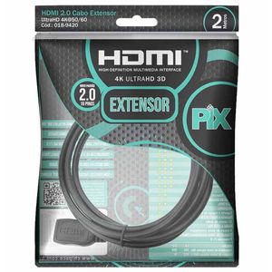 Cabo Extensor Hdmi(M) X Hdmi(F) 2.0 (2M) 0189420 Pix - UN