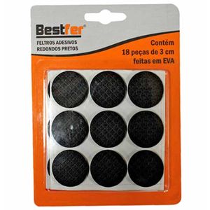 Protetor Adesivo EVA Redondo 3cm BFH1332 Bestfer - 18UN