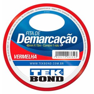 Fita Demarcação Solo 48mmx15m Vermelha 8200 Tek bond - RL