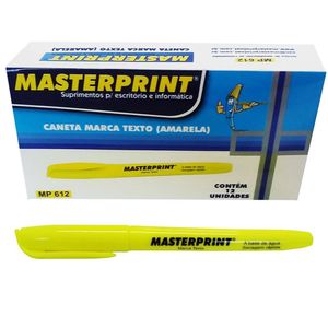 Caneta Marca Texto Amarela Pastel Mp612 / 6Un / Masterprint