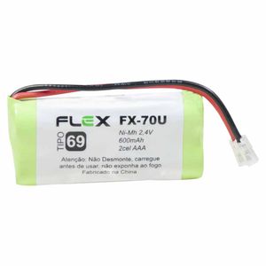 Bateria Recarregavel 2,4V para Telefone Sem Fio 600Mah Fx70U / Un / Flex