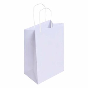Sacola Papel 23,5x31,5cm com Alça Lisa Branca 0183 Lc embalag. - 10UN