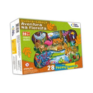 Quebra Cabeça Gigante Aventura Na floresta 10795 Pais e filhos - 28PCS