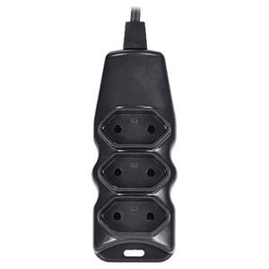 Extensao 10A Tripla 2P 5M Preto 102 Megatron - UN