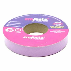 Fita para Presente Lisa 15mm x 50m Candy Lilás 0025 Emfesta - RL