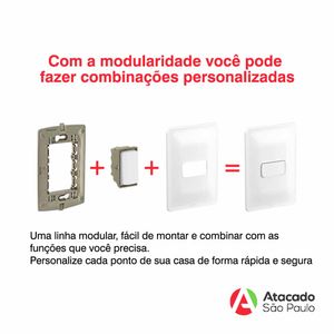 Interruptor Simples+Tomada 3P 10A 680112 Pial - UN