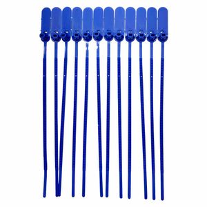 Lacre Plástico para Malote Baixo Relevo 23cm Azul Rigoran - 100UN