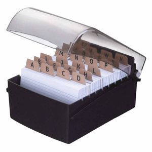 Fichario Mesa 4X6 Plastico Preto 50001 Waleu - UN