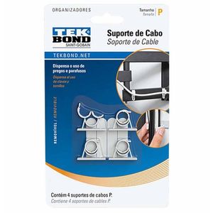 Suporte Organizador para Fios e Cabos P 0702 Tek bond - 4UN