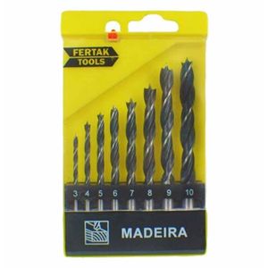 Jogo de Broca para Madeira com 8 Peças 1204 Fertak - UN