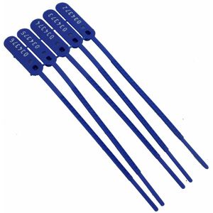 Lacre Plástico para Malote Baixo Relevo 23cm Azul 1043 K&m lacres - 100UN