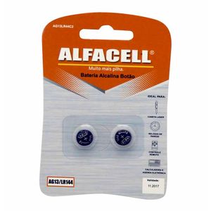 Bateria Alcalina 1,55V AG13/LR144 44C2 Alfacell - 2UN