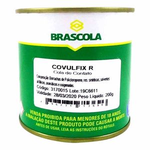 Cola de Contato 200G Covulfix R com Toluol Brascoplast - UN