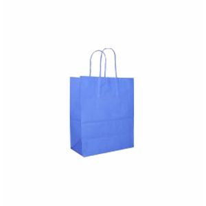 Sacola de Papel 17,5x21,5cm Com Alça Lisa Azul Bebe 9414 Lc embalag. - 10UN