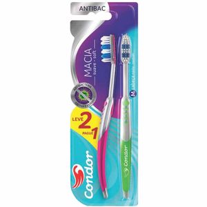 Escova Dental Maxil Macia Antibac 8056 Condor - 2UN