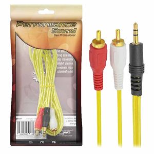 Cabo P2 Macho x 2 RCA Macho 1,8 Metros 1280 Chip sce - UN