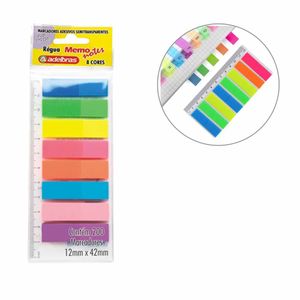 Marcador de Página 12x44mm 8 Cores 0023 Adelbras - 200FLAGS