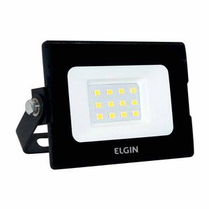 Refletor Led 10W 6500K Preto 10G00 Elgin - UN