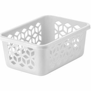 Cesto Organizador Multiuso Plastico Pequeno Branco Solido Uz359Br / Un / Uz.