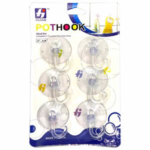 Gancho Plástico com Ventosa UTI-0102 Esprint - 6PCS