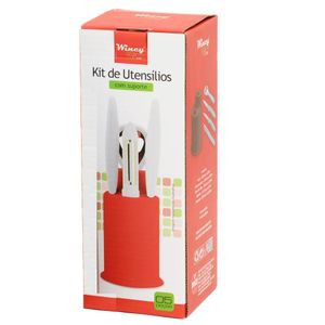 Conjunto Utensilios Cozinha com Suporte Cla08173 Wincy - CX 5PCS