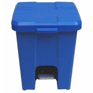 Lixeira Plastico 30L com Pedal Quadrada Azul P30A Jsn - UN
