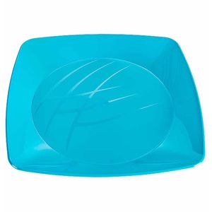 Prato Descartável 15cm Quadrado Azul Bebe 6712 Prafesta - 10UN