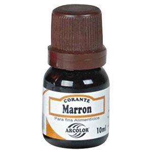 Anilina Líquida 10ml Marrom CL10 Arco iris - 12UN