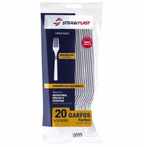 Garfo Descartável Forte Cristal GSC541 Strawplast - 50UN