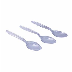 Colher Descartável Refeição Forte Cristal 0015 Clean wave - 50UN