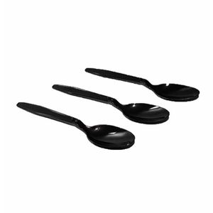 Colher Descartável Refeição Forte Preto 0017 Clean wave - 50UN