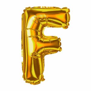 Balao Inflavel Letra Dourado "F" / Un / Solider