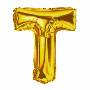Balão Inflável Letra T Dourado 1401 Solider - UN