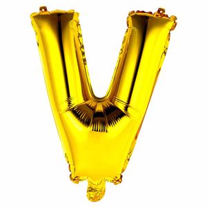 Balao Inflavel Letra Dourado "V" Solider - UN