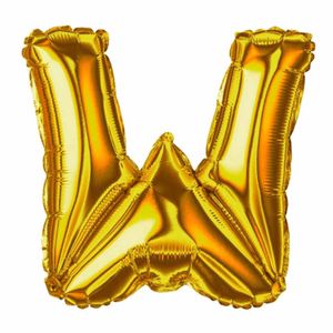 Balao Inflavel Letra Dourado "W" / Un / Solider