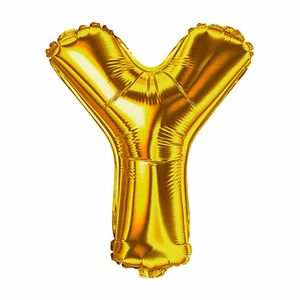 Balao Inflavel Letra Dourado "Y" Solider - UN