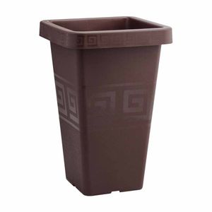 Vaso para Planta Plastico Quadrado 13L Cafe 0588/ Un / Plasmont