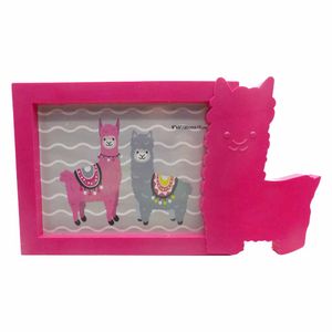 Porta Retrato 15 x 20 cm Lhama Pink 2369 Alem mar - UN
