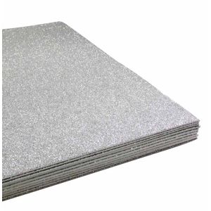 TNT Glitter 1,5mm 40x60cm Prata 0202 Dub flex - 5FL