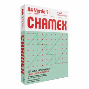 Papel A4 75 g/m² 500 Folhas Verde 6981 Chamex - 500FL