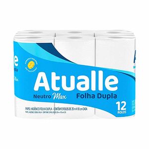 Papel Higiênico Neutro Folha Dupla 20m 1318 Atualle - 12RL