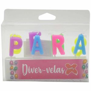 Vela Parabéns 2,5cm Metalizado Colorido 4639 Make+ - UN