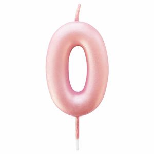 Vela Metalizada 6cm Rosa Bebe 0 4563 Make+ - UN