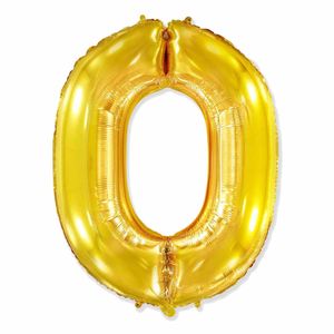 Balão Inflável 40cm Dourado Número N.0 8026 Make+ - UN